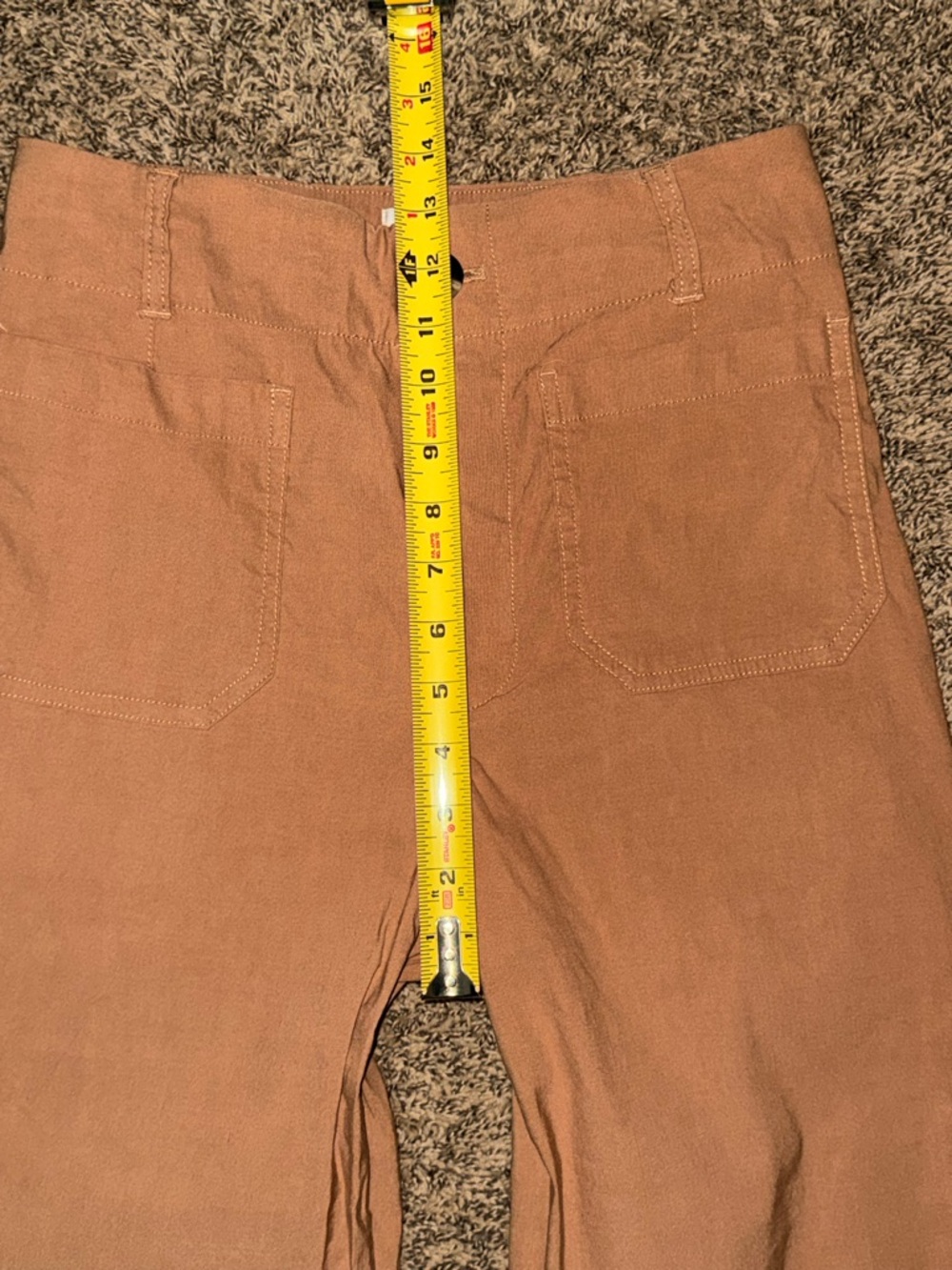 Maeve Anthropologie The Colette Cropped Wide Leg Pants Camel Size 28 - Picture 8 of 8